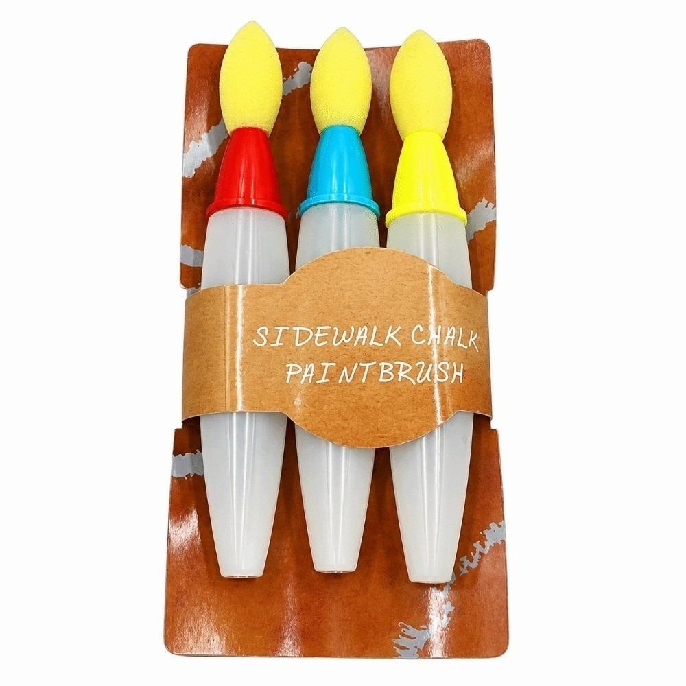 3Pcs Creative Round Applicators DIY Straight Liquid Dauber Sponge Drawing Beginners