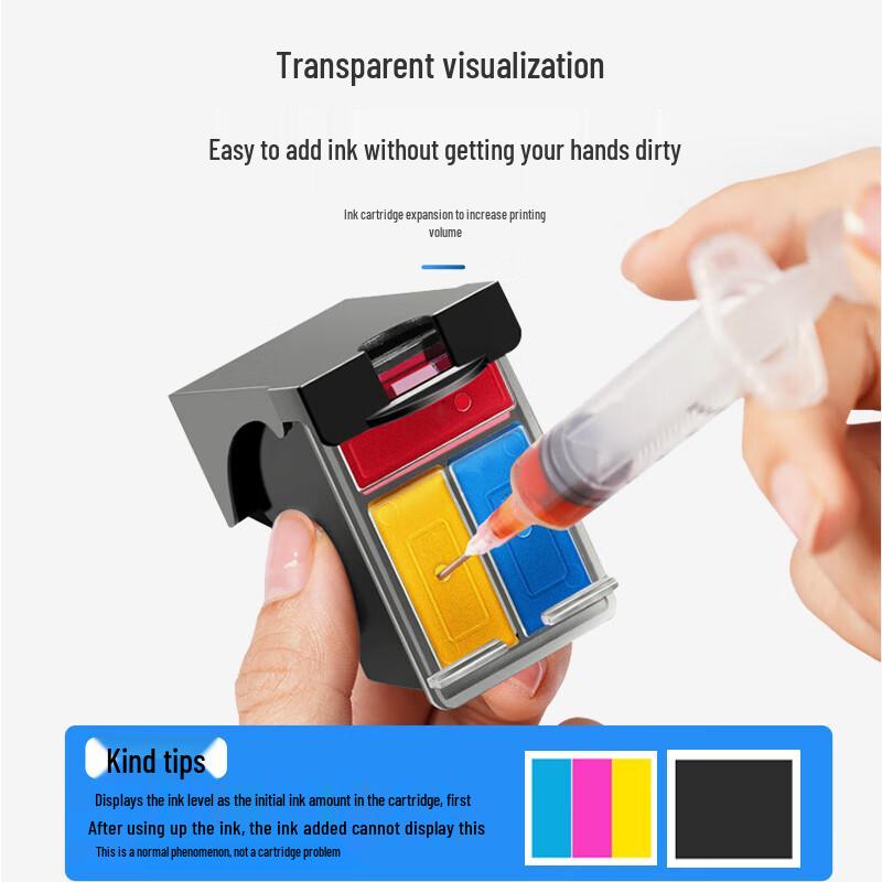 V4INK 803 Refillable Color Ink Cartridge for HP Printers