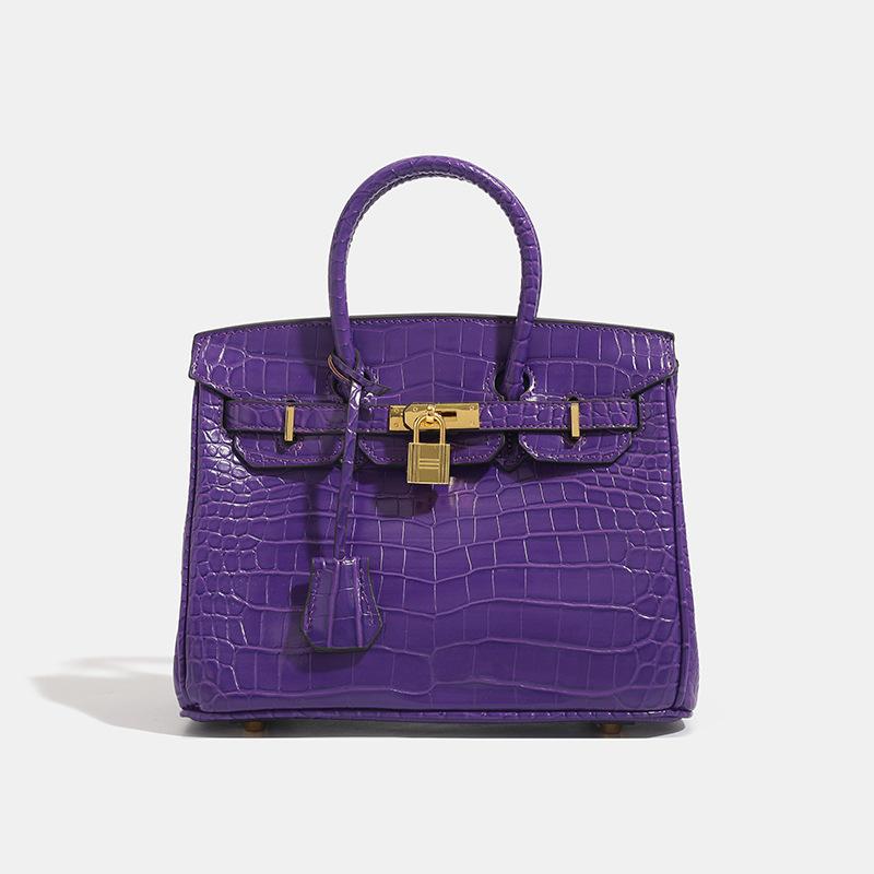 25 cm Crocodile-Pattern Large Tote & Crossbody Bag for Women