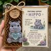 Small Garden Statue Emotional Support Glass Animal Gift, Cute Recycled Pocket Hug Turtle/Bird/Frog Healing Desk Figurine Keepsake with Encouragement