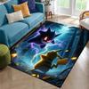 Pokémon Rectangle Rug Stunning Anime Battle & Fantasy Scenes Carpet Featuring Mewtwo Gengar Charizard Ideal for Game Ro