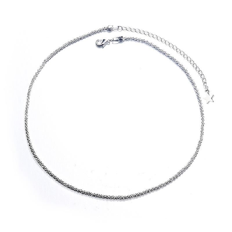 Super Fairy Gypsy Collarbone Stacked Necklace Accessories Female Personality Super Flash Hollow Sparkling Neck Chain
