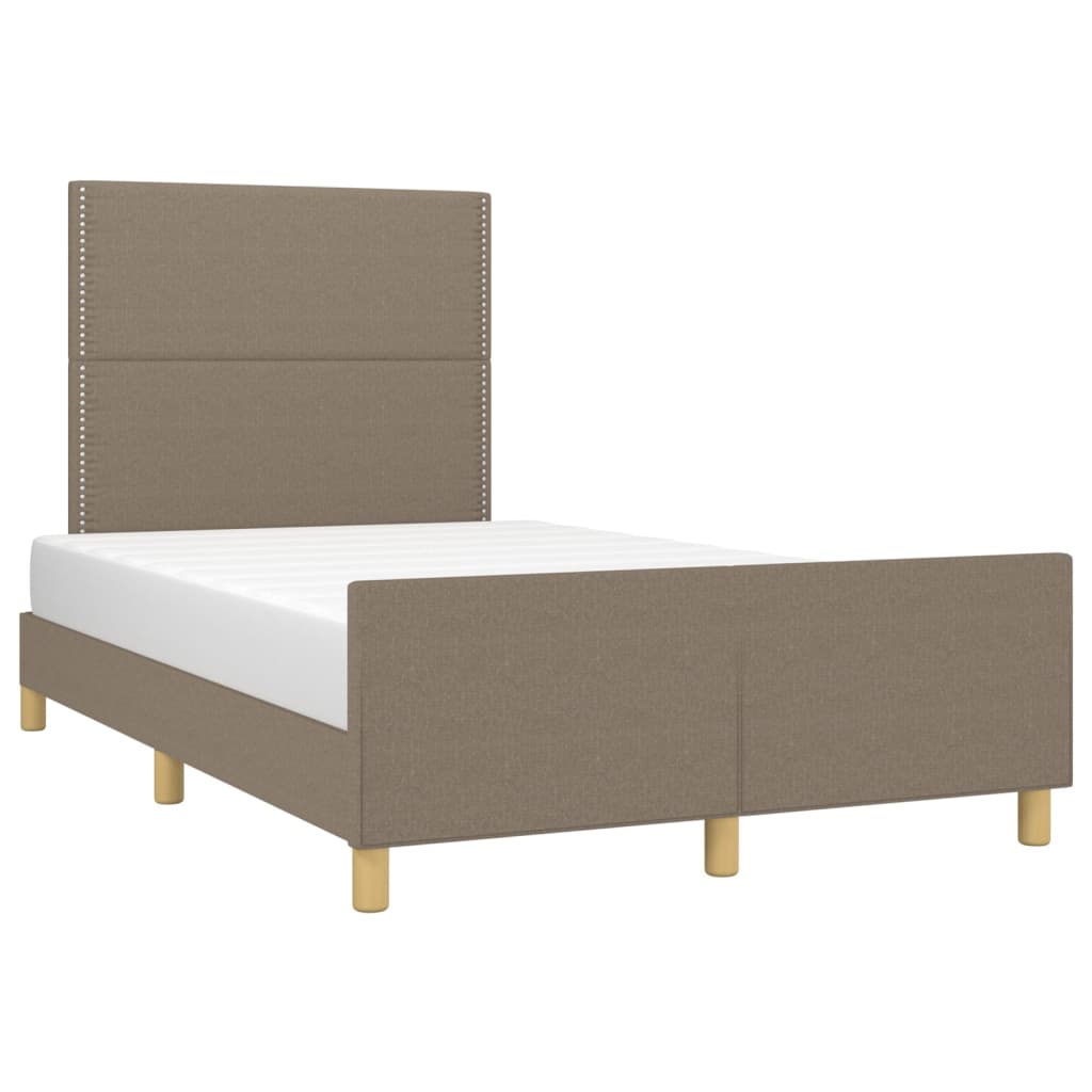 Vidaxl Rama Łóżka Bez Materaca, Taupe, 120X200 Cm, Obita Tkaniną