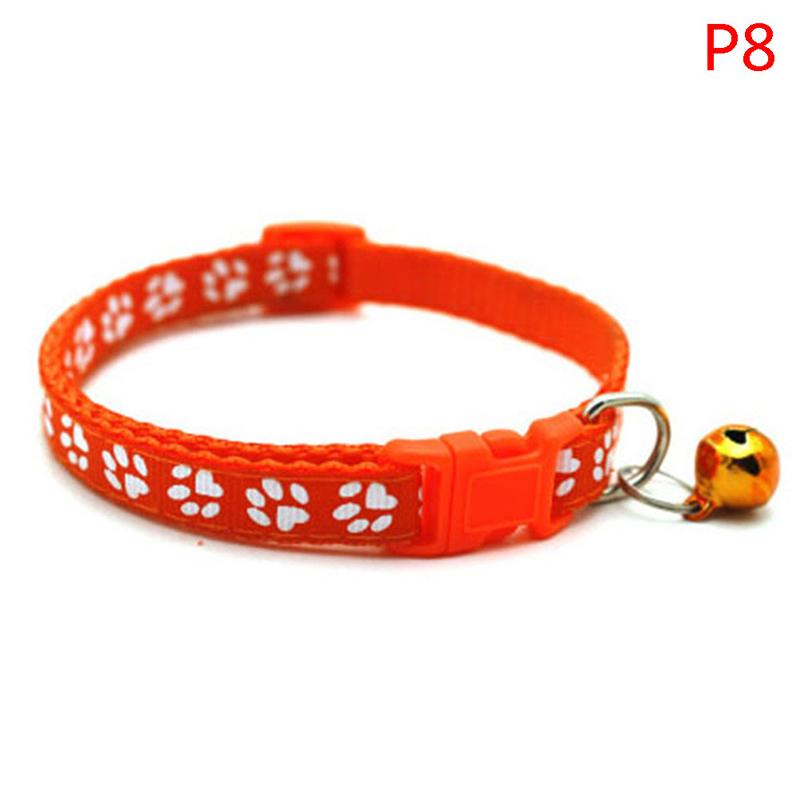 Милый отпечаток лапы, регулируемый колокольчик, ошейник для домашних животных, ошейник для кошек, маленьких собак, котят, щенков