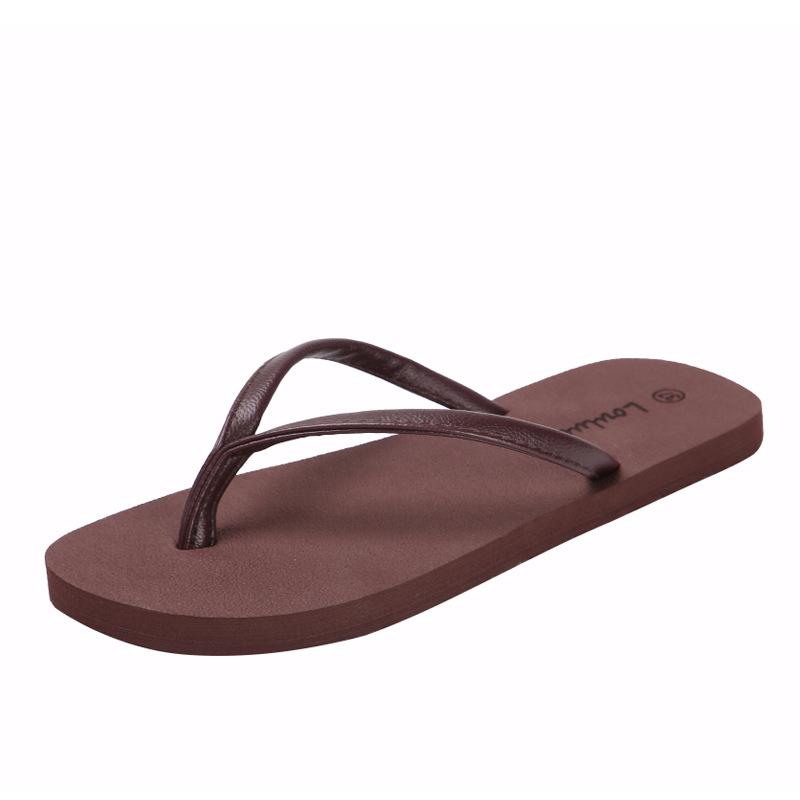 Новые шлепанцы для пар на плоской подошве, нескользящие, корейская версия повседневных пляжных тапочек, женские летние сандалии