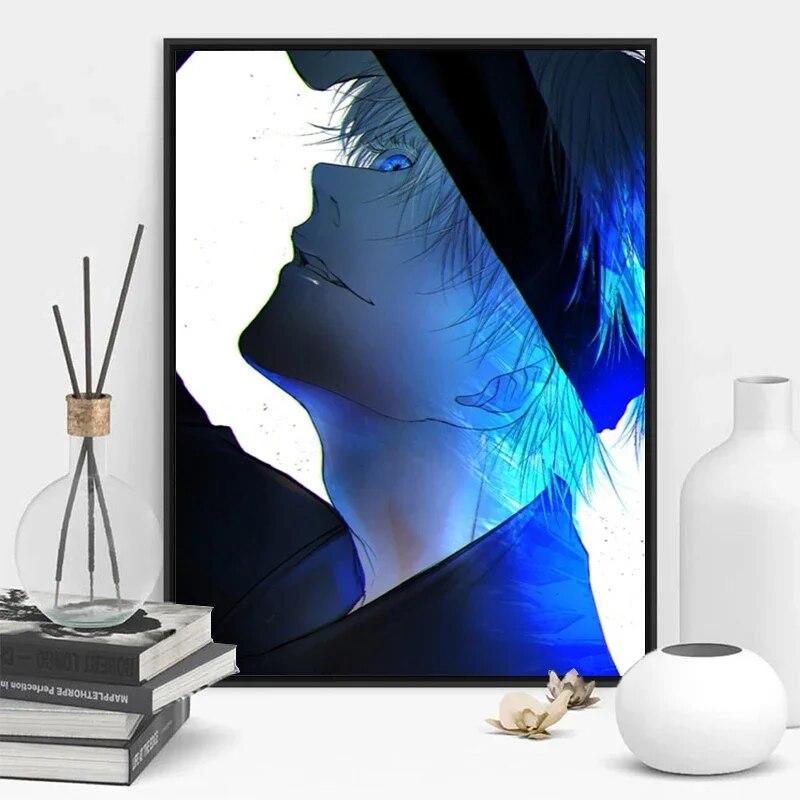 Японское классическое аниме дзюдзюцу кайсен, шесть глаз, Годзё Сатору, постеры, принты, картины на холсте, настенная живопись, украшение для дома, комнаты, бара