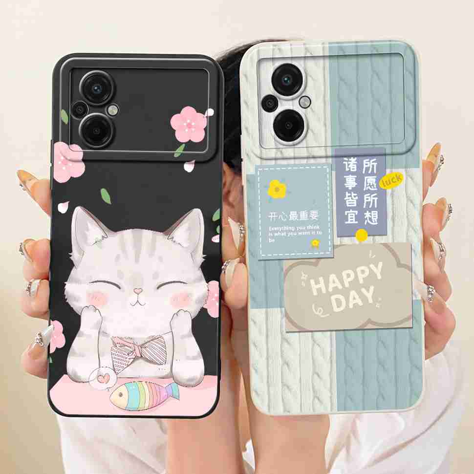 Для Xiaomi Poco M5 Чехол Милый Кот Книжка Мягкий Силиконовый Чехол для Телефона Для Xiaomi Poco M5 PocoM5 4G Задняя Крышка Capa