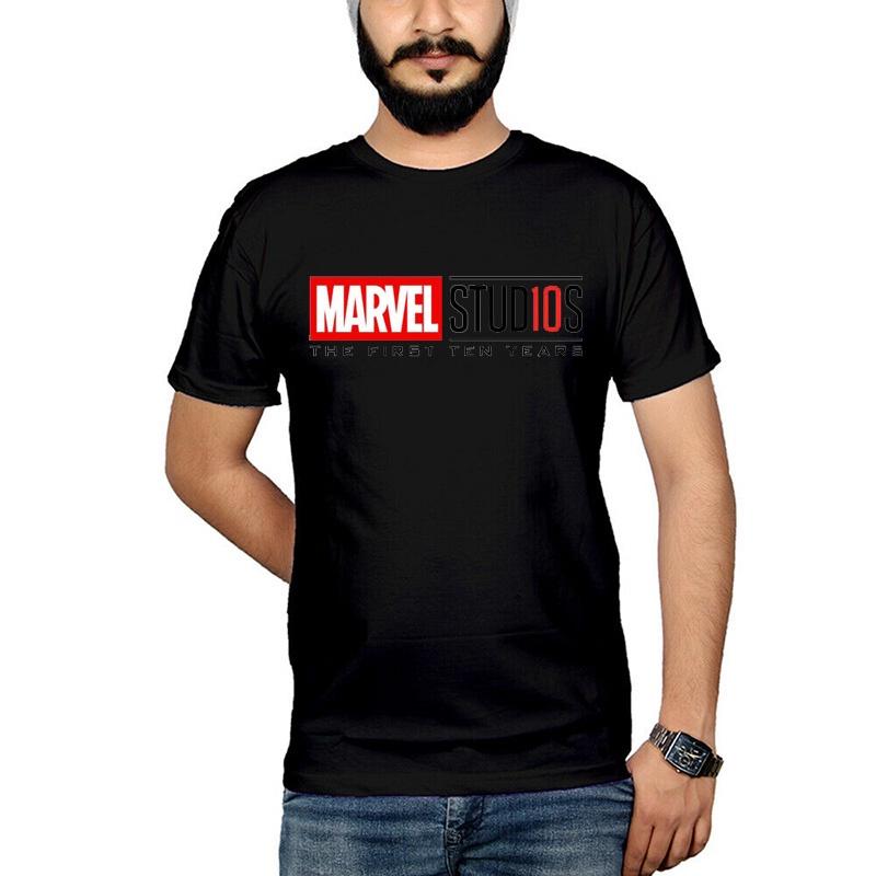 Мстители Marvel Studios Футболка с круглым вырезом, посвященная 10-летнему юбилею, Для фанатов**