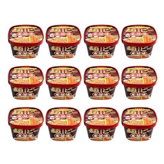 iSDG Chuka Bo Noodle Pi (Mala Flavor) 12 servings low calorie non-fried thick noodles smooth chewy delicious instant cup Chinese ramen Mala Tan series