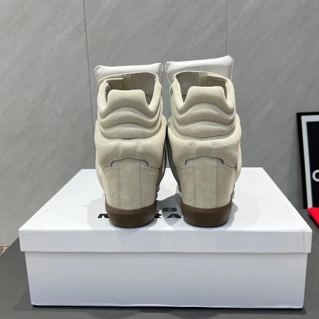 Женская обувь на скрытой платформе, короткие ботинки, новая кожаная обувь с высоким верхом, маленький человек