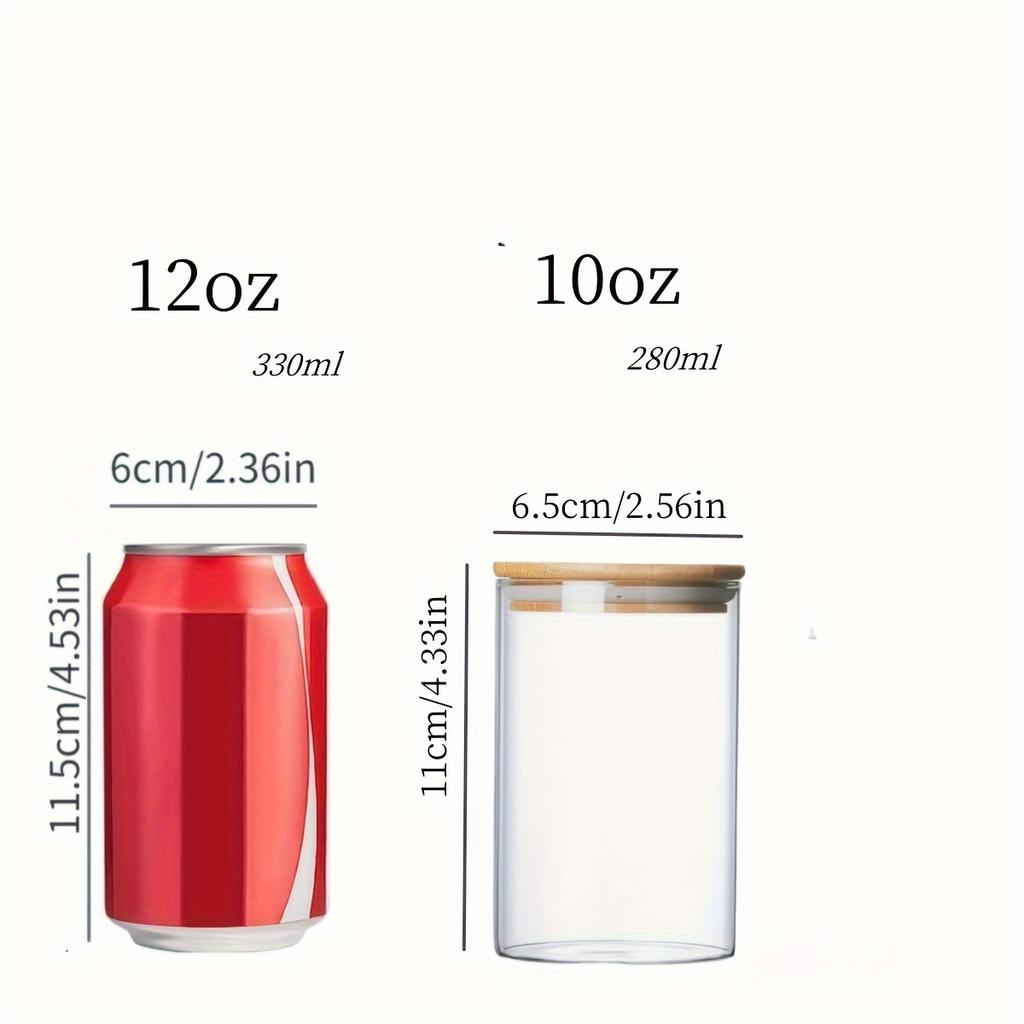 Стеклянная банка с бамбуковой крышкой 280 мл 10 унций стеклянный контейнер для хранения продуктов, подходит для кухонных баночек для специй, банок для кофе, банки для сухофруктов