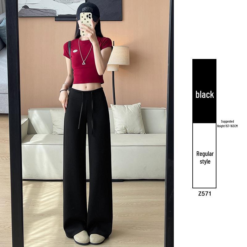 Женские летние 2025 серые джоггеры с высокой посадкой - Тонкие, свободные, из ледяного шелка, брюки с зауженными штанинами