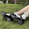 Summer Platform Leather Shoes Women Flats Casual Oxford Loafers Thick Bottom Ladies Wedge Lolita Shoes Mary Jane Ladie 35-43
