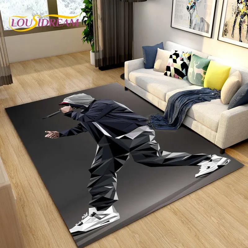 Ковер Legend Star Hip Hop Art Rapper Большой, Ковер для Гостиной Спальни Дивана Прихожей Декор, Детский Нескользящий Напольный Коврик