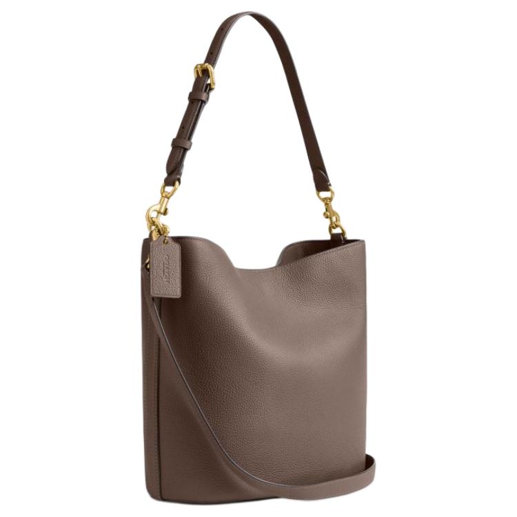 Coach Willow 28 Bucket Bag With Gold Details Women Handbags Brown CW624-B4CBD