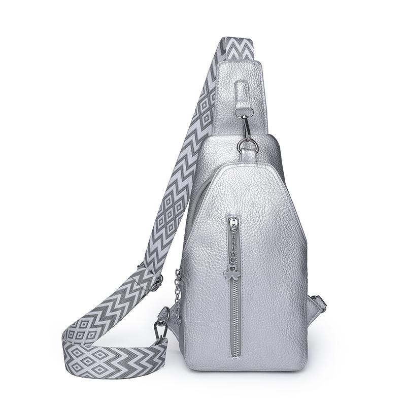 Мягкая кожа Женская нагрудная сумка Большой вместимости Одноплечевая сумка кроссбоди Противоугонная дорожная нагрудная сумка для девушек CLE
