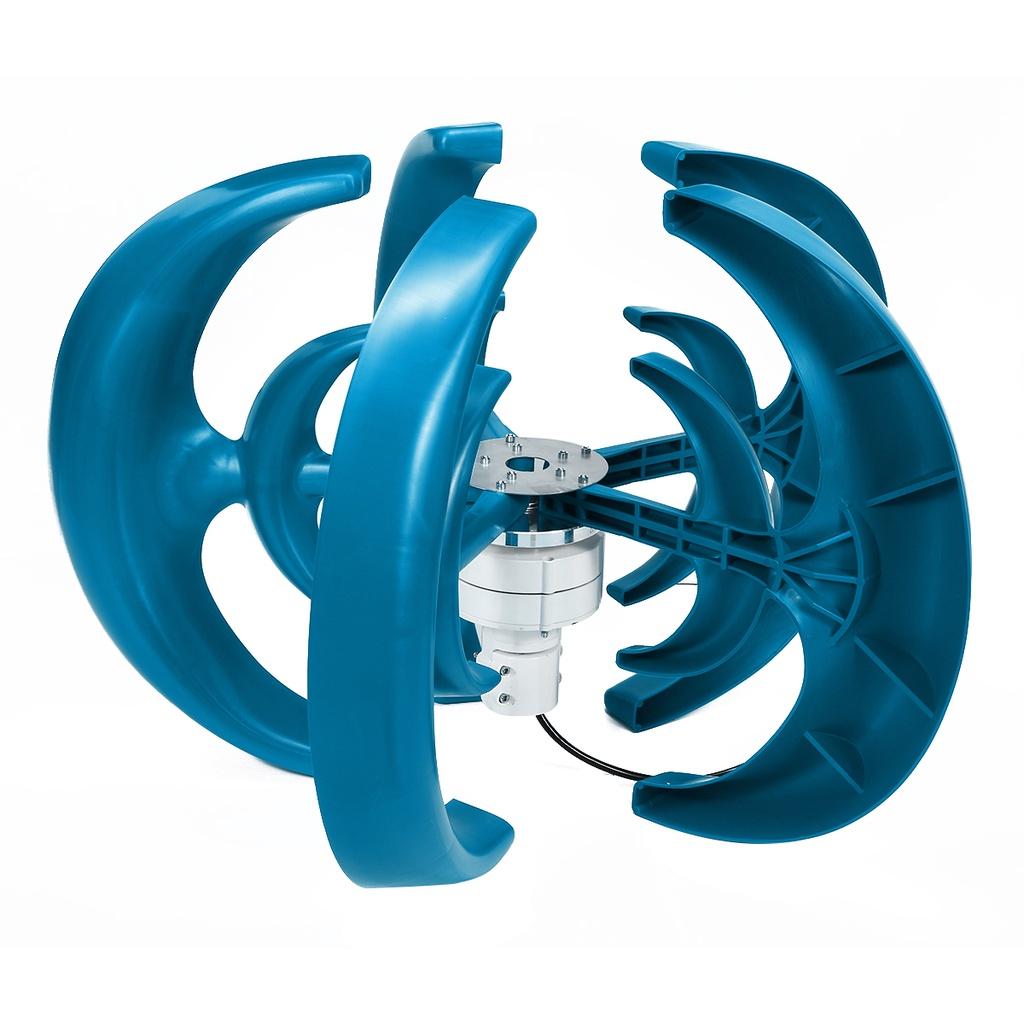 24V/12V Wind Turbine with 5 Blades Lantern Vertical Axis Wind Turbine Generator Motor Kit 800W for Home Windmill Use