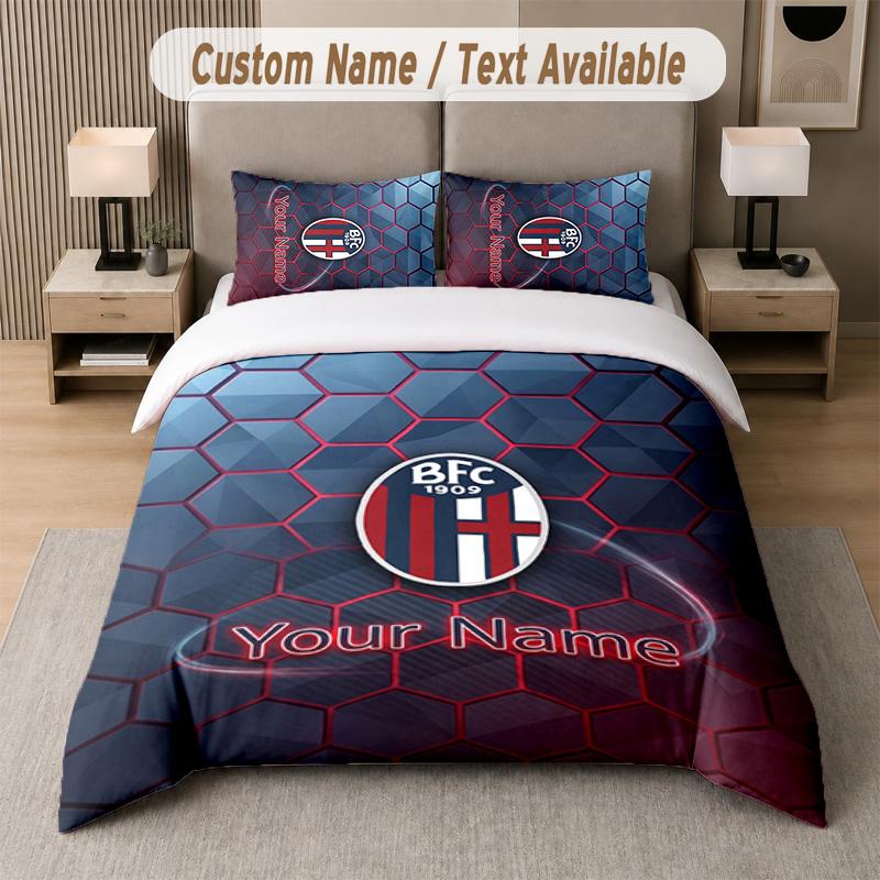 Bologna FC Design Bedding Set Custom Text 1 Duvet Cover & 2 Pillow Cases