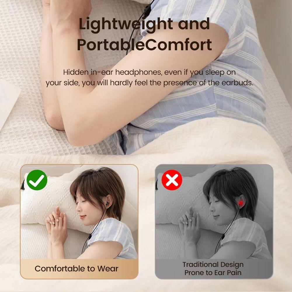 High Sound Quality Sleep Earphones Type C Wired Earphones Noise Cancelling Earphones Sleep
