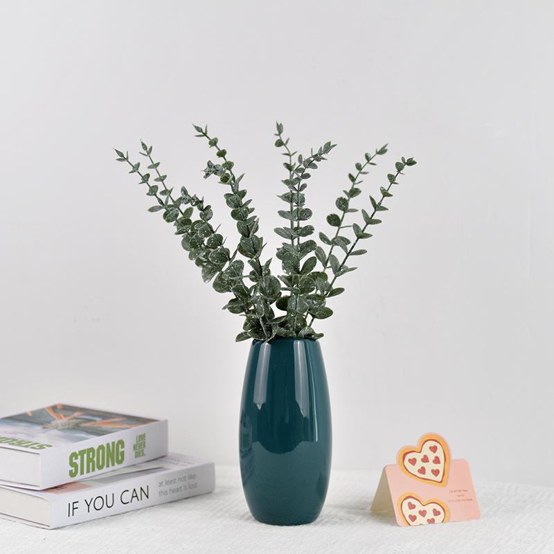Soft Rubber Eucalyptus & Gray Money Leaf Cuttings for DIY Home Decoration & Artificial Flower Arrangements