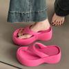Height-increasing Thick-soled Slippers Women's 2025 Spring and Summer Outer Wear New Muffin Flip-flops Versatile Small Non-slip Cool Slippers