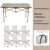 Airiqi R-116-1 Outdoor Folding Iron Picnic Table and Chairs Set