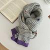 Solid Color Knitted Scarf for Women Winter Soft Student Couple Knitted Scarf
