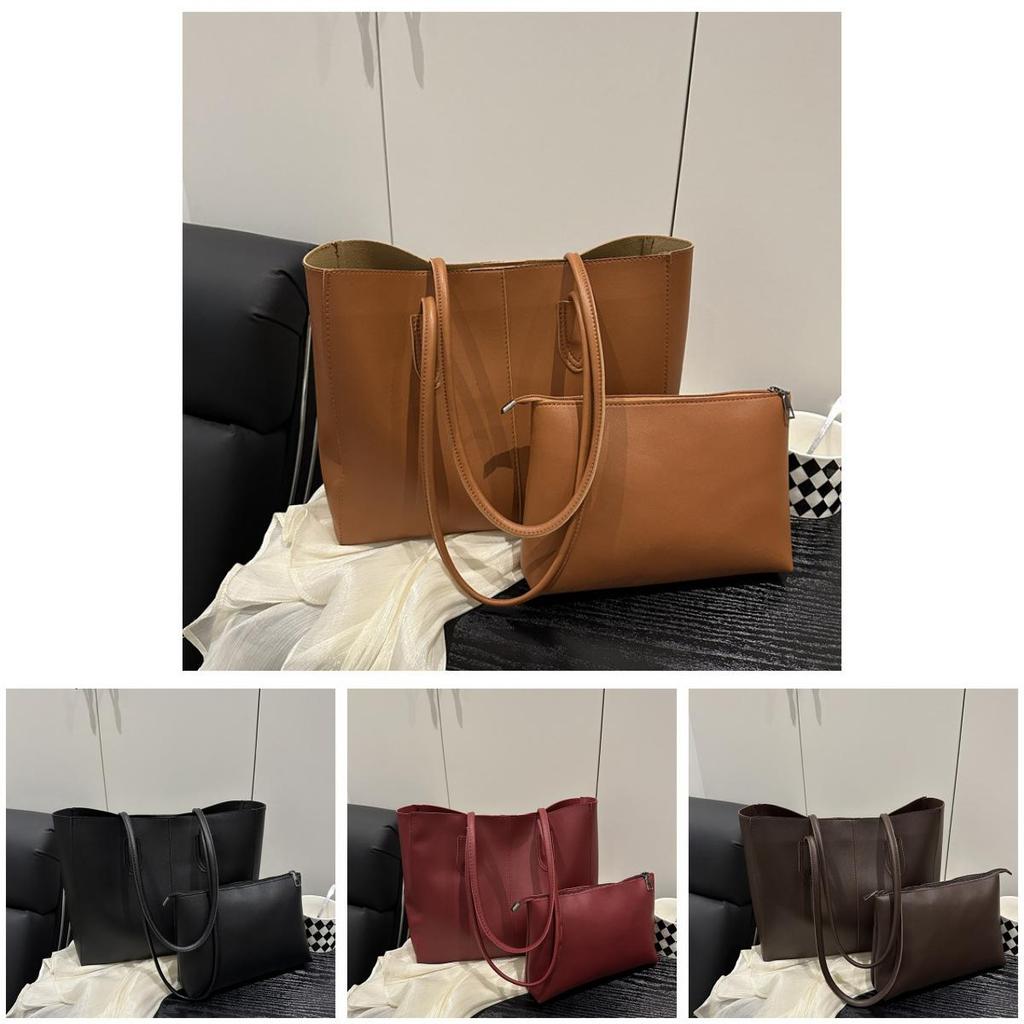 Fashionable Street Style Pu Shoulder Tote Bag With Inner Pocket And Soft Structure