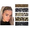 Stylish Leopard Print Elastic Headband For Sports Yoga Gym Workouts Sweat Absorbent Non Slip Hairband