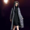 Women's Winter Europe Station Down Jacket Women's Long Over Knee Hooded Loose Thickened Long Slim Down Jacket Tide