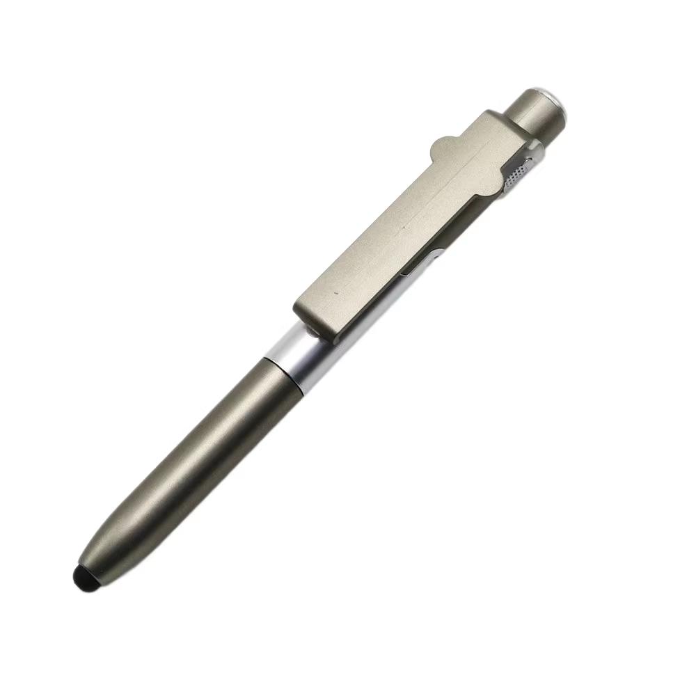 Multifunction Ballpoint Pen LED Light Foldable Phone Stand Night Reading Pencil Office School Students Carving Logo stylus Pen