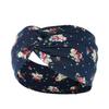 DX~~~ New Wide Brimmed Crossover Headband Lady's Bohemian Print Knitted Headband Sweat-wicking Bandana Sports Yoga Headband