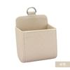 Car Air Vent Storage Box Organizer PU Leather Portable Small Holder for Phone Keys Coins and Accessories with Metal Ring Attachment
