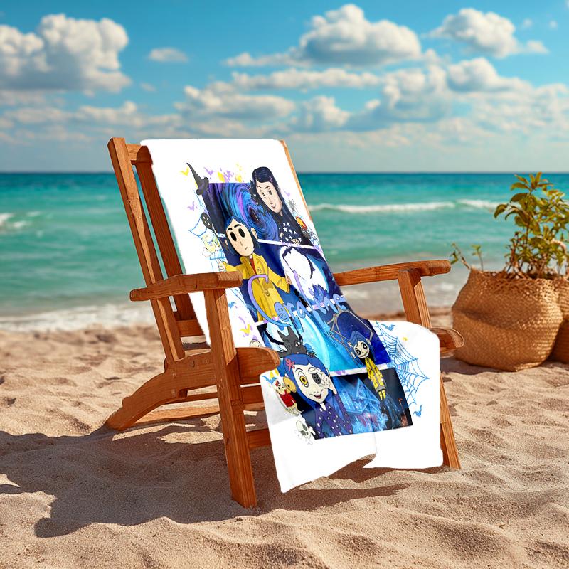 Coraline beach towel Outdoor camping Beach towel for vacation swim Outdoor pool Absorbent bath towel