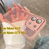 Прозрачный мягкий силиконовый чехол для Motorola Moto G15 G75 5G G85 G35 G05 G45 G84 G53 E15 защитный чехол для объектива камеры из прозрачного ТПУ