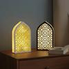 Moon Eid Desktop Ornament Creative Eid Wooden Decoration Handmade Night Light Ornament  Wedding