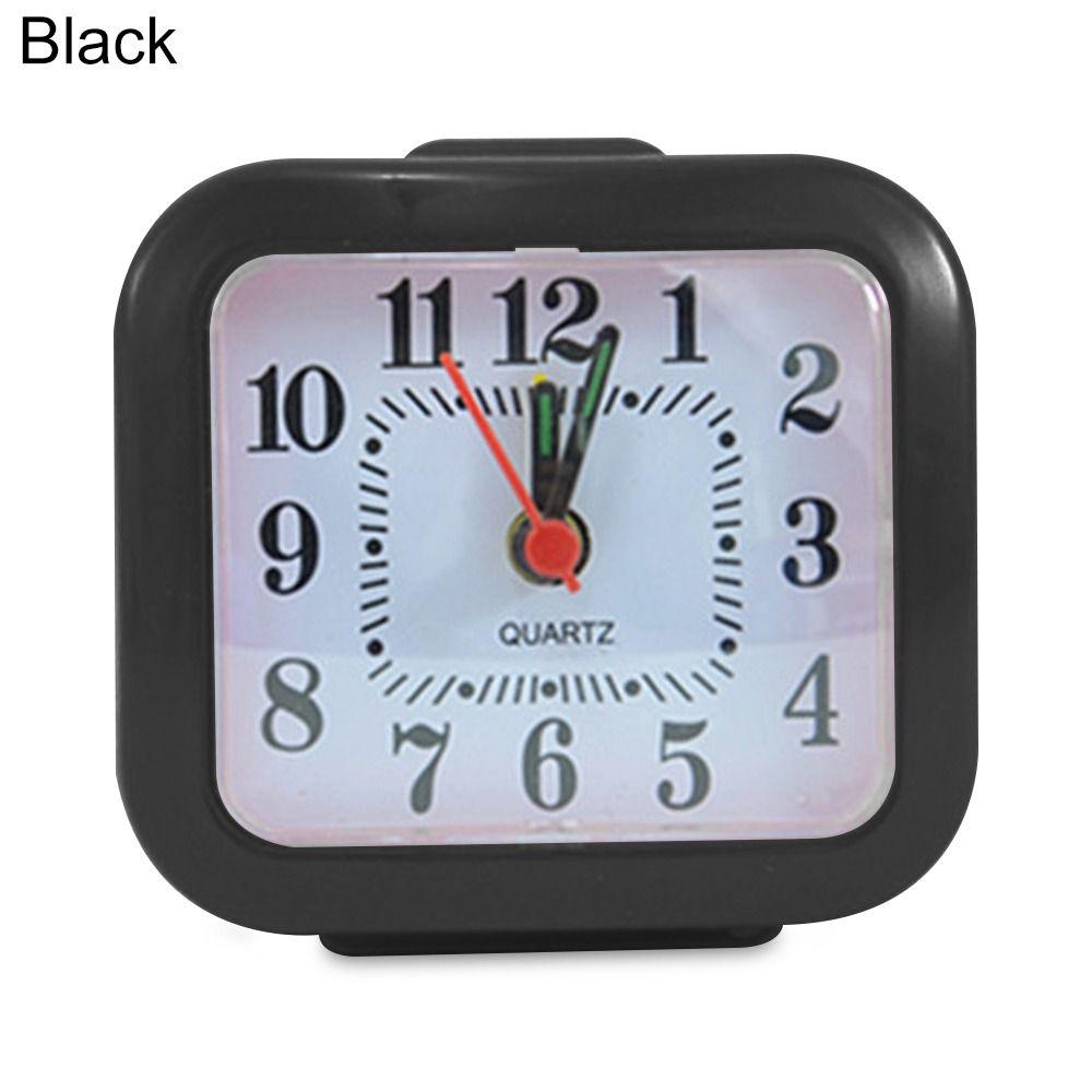 Маленький бесшумный будильник без тиканья у кровати, кварцевые часы на батарейках, утренний будильник, украшение для стола в спальне