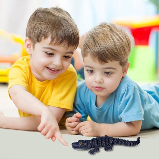 3D Printed Crocodile Articulated Animal Ornament Flexible Reptile Crocodile Fidget Toy