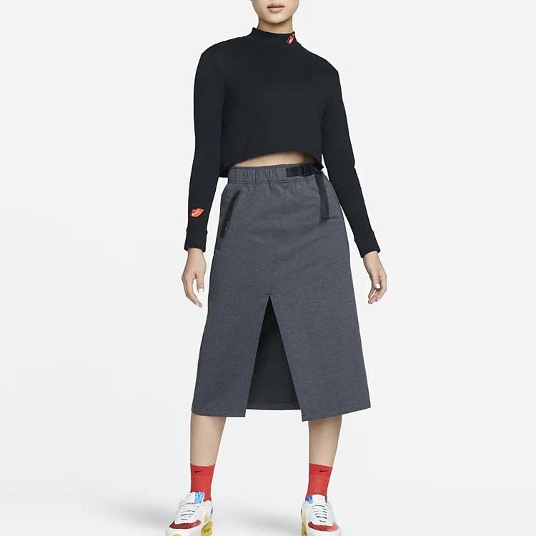 Nike Casual Long Skirt Women's Black DM6169-010