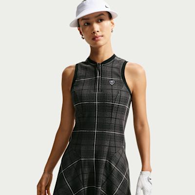 Nike Sleeveless Dresses Women's Black Crew Neck Moderate Short Skirt
