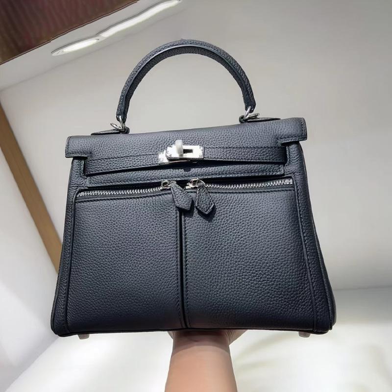 Новая сумка Lakis с двойными молниями и широкими плечевыми ремнями, высококачественная, с несколькими карманами, хорошая текстура, натуральная коровья кожа