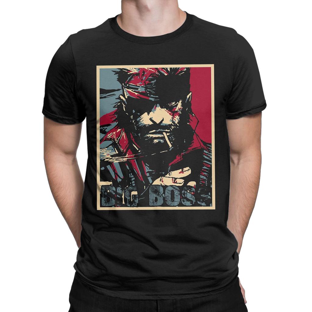 Metal Gear Solid T Shirt Summer Harajuku TShirts Male Pure Cotton Round Neck Oversize Tees ShortSleeved Vintage Tshirt