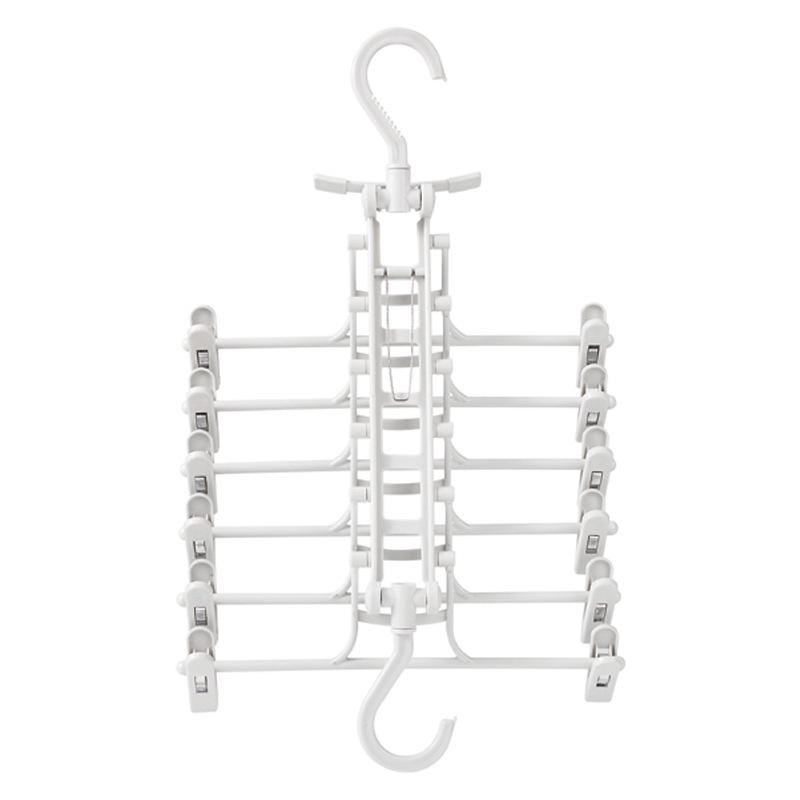 Телескопическая многофункциональная вешалка для брюк и сушилка для одежды - Волшебная компактная вешалка для гардероба с зажимами