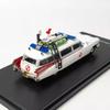 1:64 Охотники за привидениями ECTO-1 Miller-Meteor Металлическая модель автомобиля Литьевые модели и игрушечные транспортные средства Модель автомобиля Масштабная миниатюрная модель автомобиля Для детей