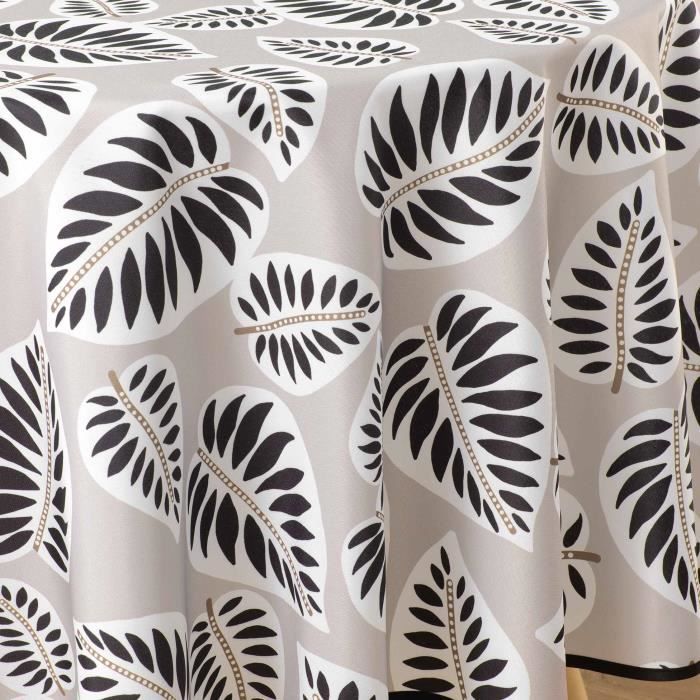 Nappe de table ronde - Alma - 180 cm - Polyester - Anti-taches - Infroissable
