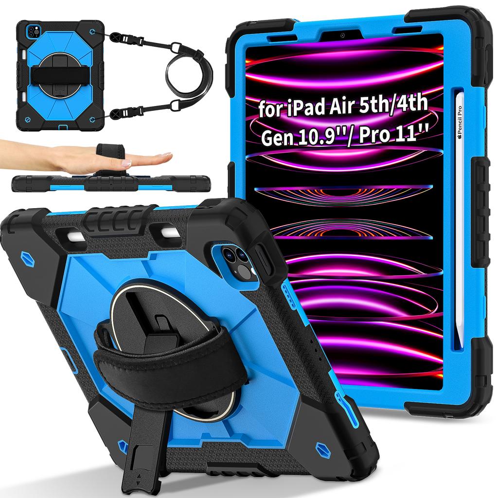 Круговая защита на 360 градусов! Многофункциональный чехол для планшета Apple iPad Pro 11 (2021), iPad Pro (11 дюймов, 3-е поколение), (А2301, А2459, А2460)