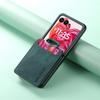 Для Motorola Razr 60 Ultra 50 40 чехол кожаный слот для карт подставка матовый противоударный жесткий ПК кольцо держатель 2 шт складной чехол для телефона