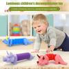 Dinosaur Telescopic Tube Toy Free Transformation Fun Battery Operated Lighting Stress Relief Kids Dino Animal