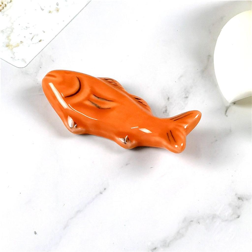 Fork Fish Shaped Cute Ceramic Chopstick Rest Chopsticks Holder Dinnerware Stand Tableware Rack