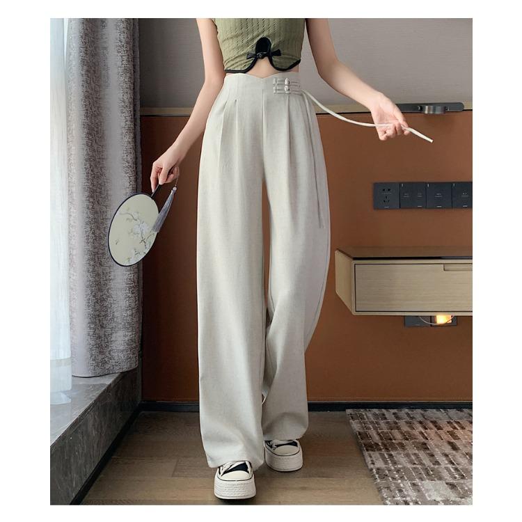 Стильные и удобные льняные широкие женские брюки с высокой талией, идеальные для лета